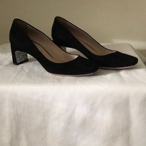 Miu Miu black suede heel with surprise